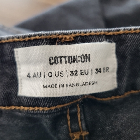 COTTON ON Women's Black Wash Stretch Bootleg Jean Size 0 - Picture 6 of 9